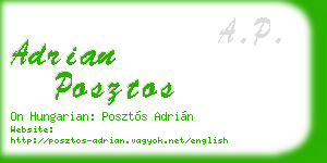 adrian posztos business card